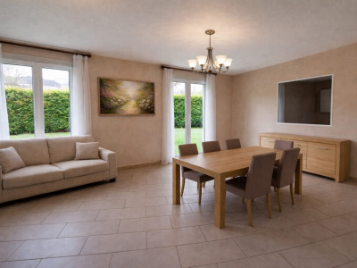 Maison 108 m² + combles aménagés – 4 chambres – Jardin arboré, garage